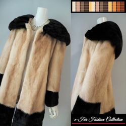 パリの貴婦人を思わせる優雅な一着☆クラシカルな上品さ漂う、ゴージャスなミンクコート リアルファーコート　毛皮コート 5枚目の画像