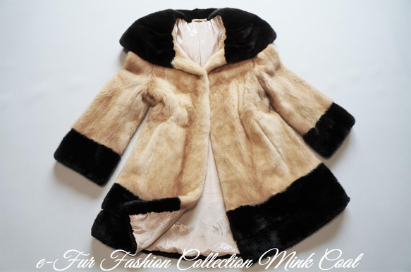 パリの貴婦人を思わせる優雅な一着☆クラシカルな上品さ漂う、ゴージャスなミンクコート リアルファーコート　毛皮コート 4枚目の画像