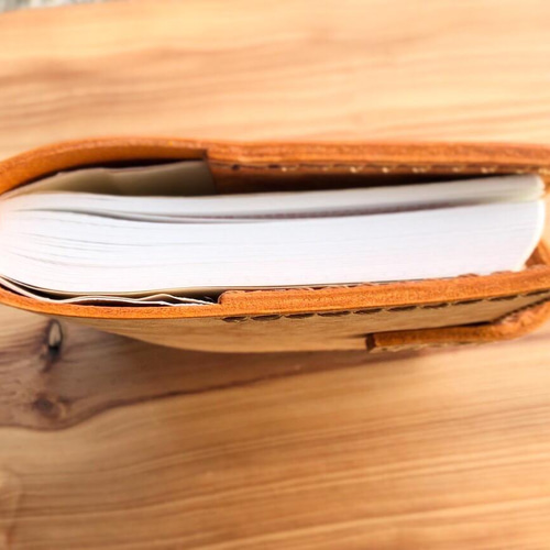 ほぼ日手帳 レザーカバー オレンジキャメル イタリアレザー マヤレザー 