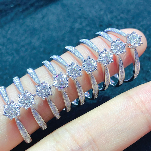 天然ダイヤモンドリング0.2ct k18 指輪・リング パール大好き 天然ダイヤモンドリング0.2ct k18 指輪・リング パール大好き