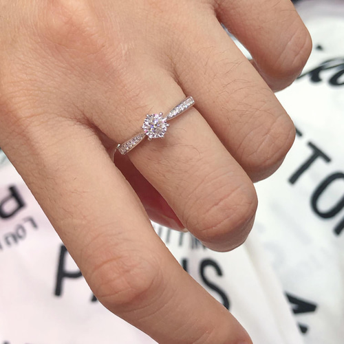 天然ダイヤモンドリング0.2ct k18 指輪・リング パール大好き 天然ダイヤモンドリング0.2ct k18 指輪・リング パール大好き