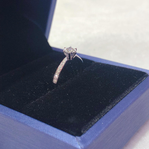 天然ダイヤモンドリング0.2ct k18 指輪・リング パール大好き 天然ダイヤモンドリング0.2ct k18 指輪・リング パール大好き