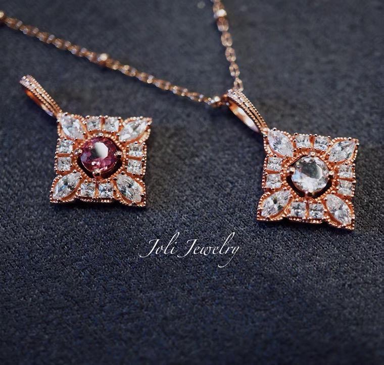 【星の欠片】オリジナル ピンクトルマリン モルガナイト ペンダント ゴージャス キラキラ 天然宝石(チェーンなし)