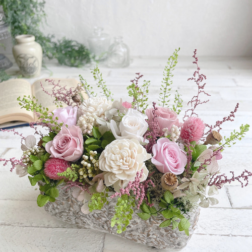 専用 春のお花のアレンジメント クレイフラワー 7581c178f3bb66551f674fdfbc565f