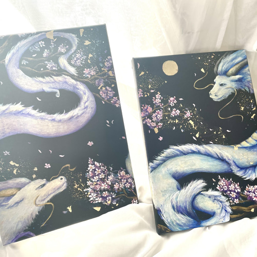 幻の花龍」 ② アクリル画 開運絵画 龍神 抽象画 龍ノツカイ 幻の