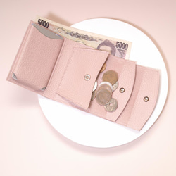 ◎お買い得◎コロンとしたシェルピンクのミニ財布 2枚目の画像