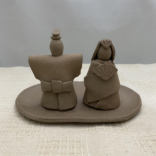 ミニ雛人形セット(焼きしめ)A お雛様 ひな祭り 桃の節句 初節句