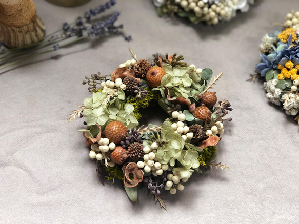 手のひらサイズの小さなリース♪ DINO リース maribotanical 通販  