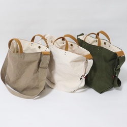 L・ボーイッシュショルダーtotebag／army duck 15枚目の画像