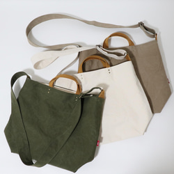 L・ボーイッシュショルダーtotebag／army duck 14枚目の画像