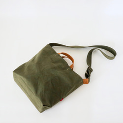 L・ボーイッシュショルダーtotebag／army duck 3枚目の画像