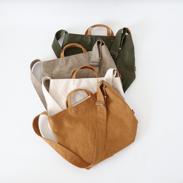 L・ボーイッシュショルダーtotebag／army duck 17枚目の画像