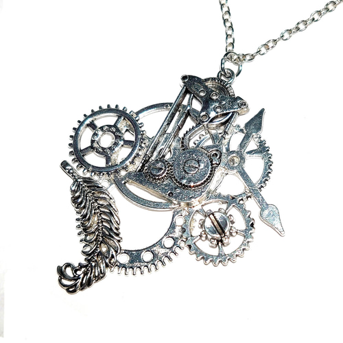 機械仕掛け 歯車 基盤 秒針 フェザー アンティーク ノスタルジック