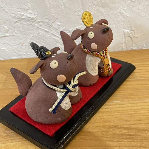 わんこのお雛様飾り① 桃の節句 犬 ワンコ おひなさま ひな人形・雛