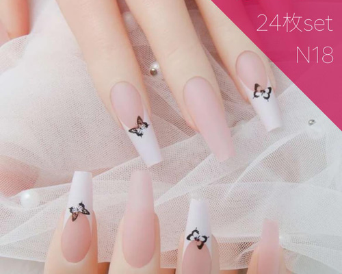 【yu】ネイルチップ N18》ネイルチップ24枚セット ネイルチップ（つけ爪） yusshop