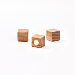 シンプルな木製キューブマグネット〈ミックス〉 5枚目の画像