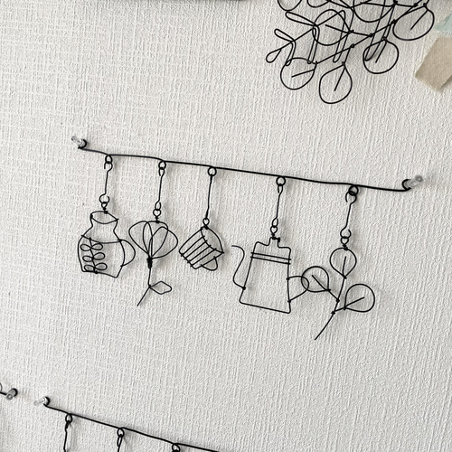 フックのcafeガーランド ワイヤークラフト ガーランド にこちゃん 通販