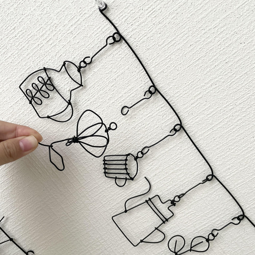 フックのcafeガーランド ワイヤークラフト ガーランド にこちゃん 通販