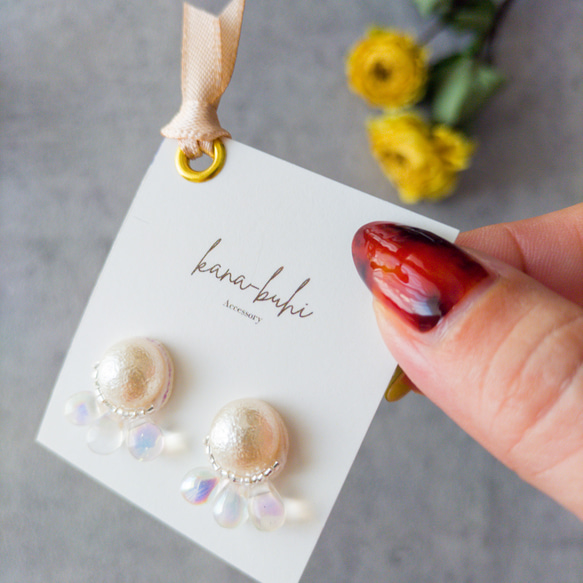 《ビーズ刺繍キット》クラゲのピアス/イヤリング 人気・おすすめ｜使いやすい・旅行におすすめ 品質保証 全国発送 正規品・日本国内発送・安心保証付き