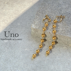 k18キラキラペタルチェーンフープピアス k18ピアス 18金ピアス 気分が