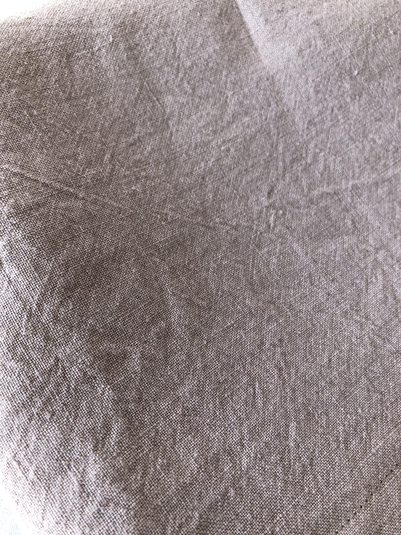 ヴィンテージライクリネンの洗えるショルダーバッグ　薄墨桜 14枚目の画像