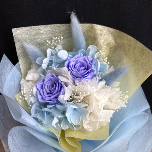 フープブーケ❤︎ホワイト 受注制作】ウェディングブーケ 韓国ブーケ ホワイトブーケ 胡蝶蘭