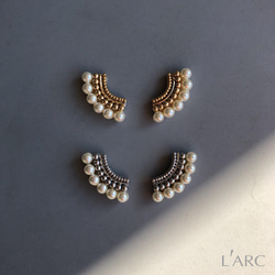 pearl embroidery pierce/earring 1枚目の画像