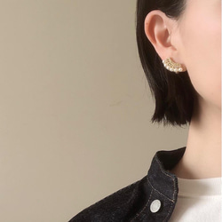 pearl embroidery pierce/earring 2枚目の画像