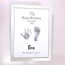 3枚セット♡誕生日 バースデー 手形足形ポスター ハーフバースデー 2枚目の画像
