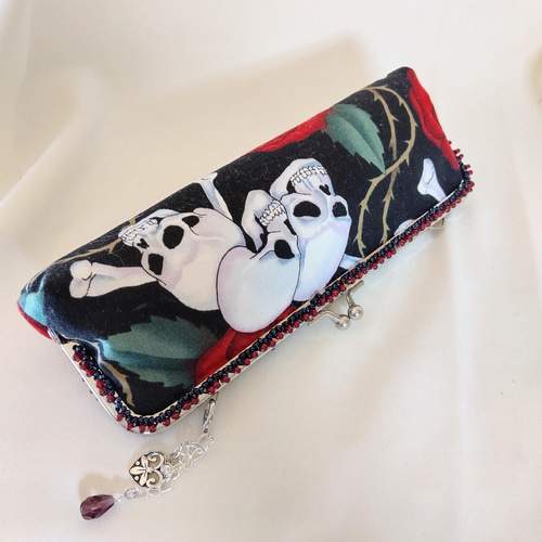 薔薇とドクロ☆メガネケース、ペンケース、ポーチ アレキサンダー  