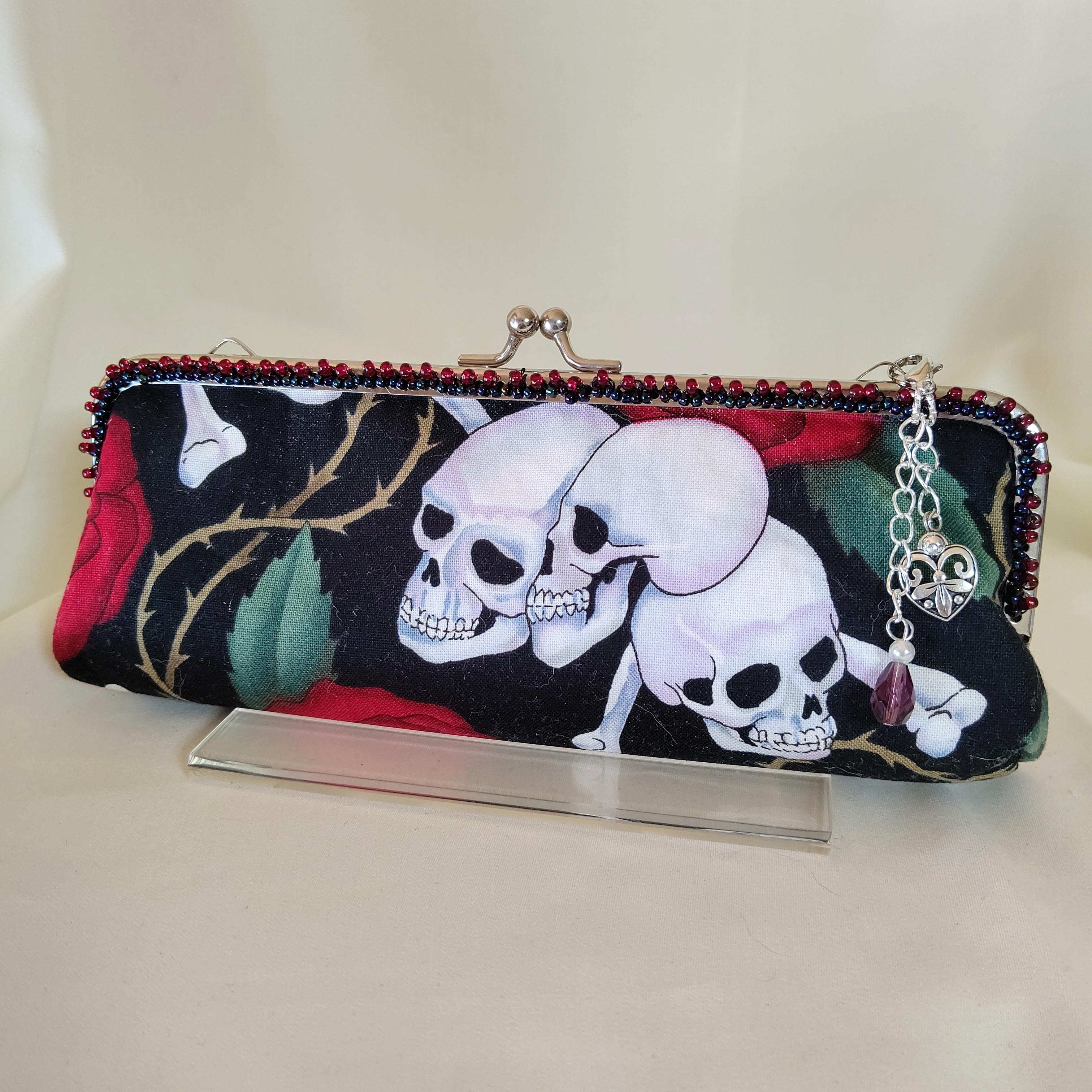 薔薇とドクロ☆メガネケース、ペンケース、ポーチ アレキサンダー  