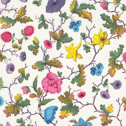 【NO.350】カラフルなボタニカルのフラワーアートポスター☆花植物パターン模様お洒落可愛い上品アンティーク雑貨A3A2 2枚目の画像