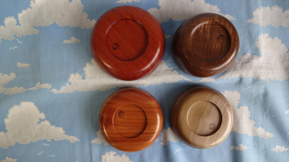 良岳の4種類の材の豆皿 10枚目の画像