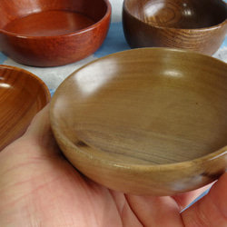 良岳の4種類の材の豆皿 8枚目の画像
