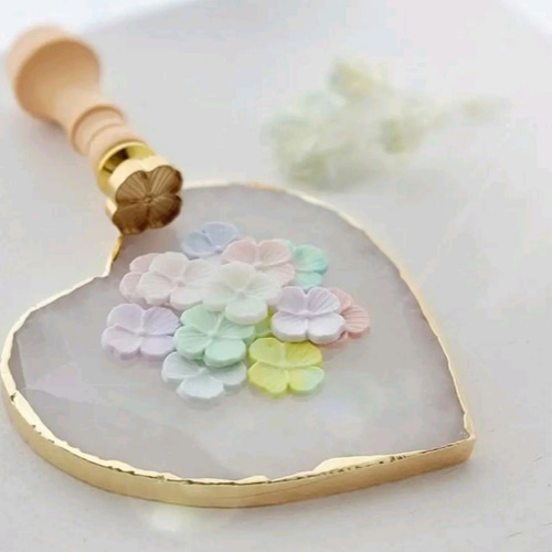 シーリングスタンプ「紫陽花」あじさい アジサイ 変形 ヘッド ワックス