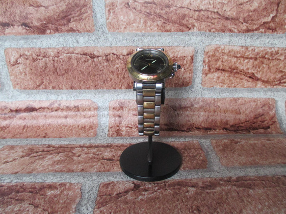 腕時計スタンド　腕時計スタンド おしゃれ　腕時計スタンド 高級　腕時計スタンド 1本用　オールブラック三日月支柱デザイン 3枚目の画像