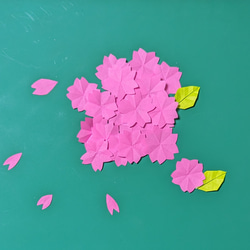 ピンク色のミニ桜＊卒園 卒業  入園 入学 壁画用、お誕生日カード、メッセージカード、贈り物など 1枚目の画像