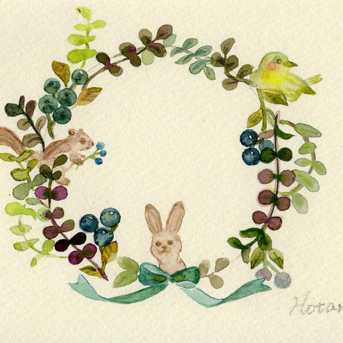 兎の油絵【廃線とウサギ】1点物の原画◆作者サイン入り 恋するうさぎちゃんA4複製画 ラメ加工 イラスト 手書きサイン