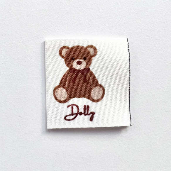Dolly bear タグ　布タグ　ハサミタグ　 5枚目の画像