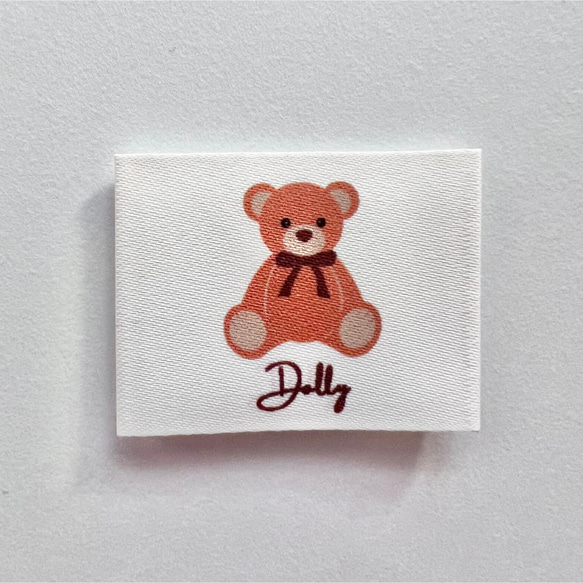 Dolly bear タグ　布タグ　ハサミタグ　 6枚目の画像