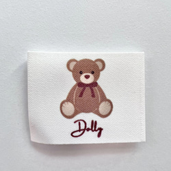 Dolly bear タグ　布タグ　ハサミタグ　 4枚目の画像