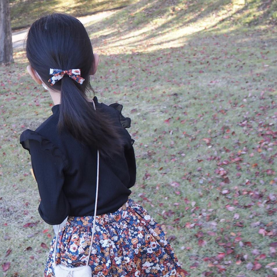 Com - リバティのリボンヘアゴム アナベラ ネオン 受注製作 