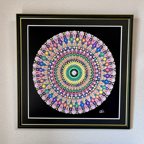 お値引きしました！曼荼羅 特大 手描き お値引きしました！曼荼羅 特大 手描き - メルカリ