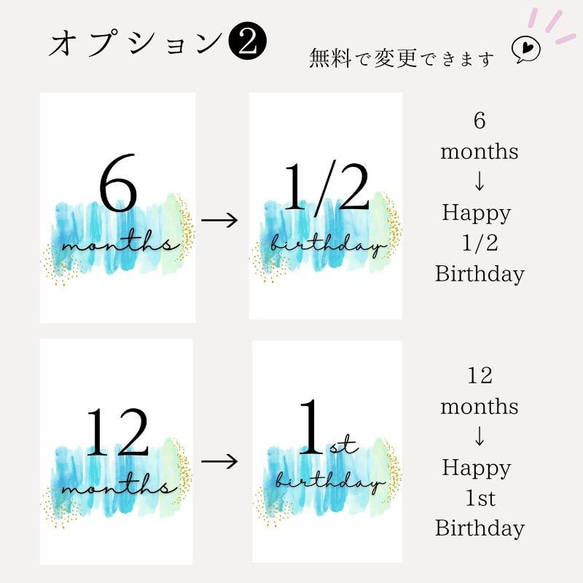【定形外/送料無料】❉マンスリーカード❉ 月齢カード ❉ナチュラル❉ ハガキサイズ 4枚目の画像