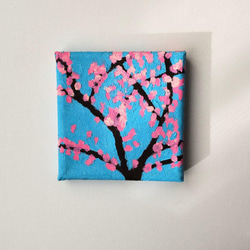原画「桜」小・油彩・壁掛け・裏紐付き 1枚目の画像