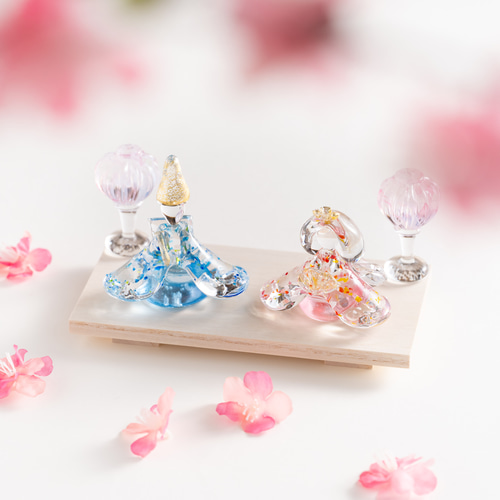 Yさま オーダーページ - hana - 新作 ガラスのお雛様 春色