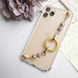 マスタードフープのキーリングハンガー　スマホケース　iPhoneケース　全機種　スマホチェーン 4枚目の画像
