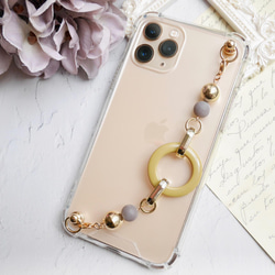 マスタードフープのキーリングハンガー　スマホケース　iPhoneケース　全機種　スマホチェーン 5枚目の画像