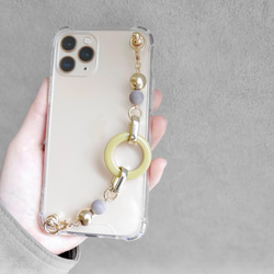 マスタードフープのキーリングハンガー　スマホケース　iPhoneケース　全機種　スマホチェーン 3枚目の画像