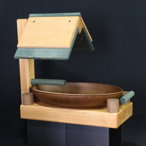 ことりのオアシス バードバス＆カフェ 2点セット♪ ライトオーク